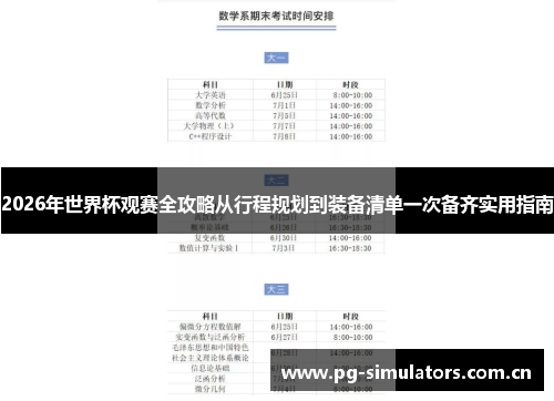 2026年世界杯观赛全攻略从行程规划到装备清单一次备齐实用指南 2026年世界杯观赛全攻略从行程规划到装备清单一次备齐实用指南